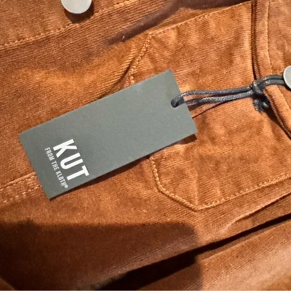 Amelia Corduroy Trucker Jacket In Cognac Kut From The Cloth - Picture 5 of 5